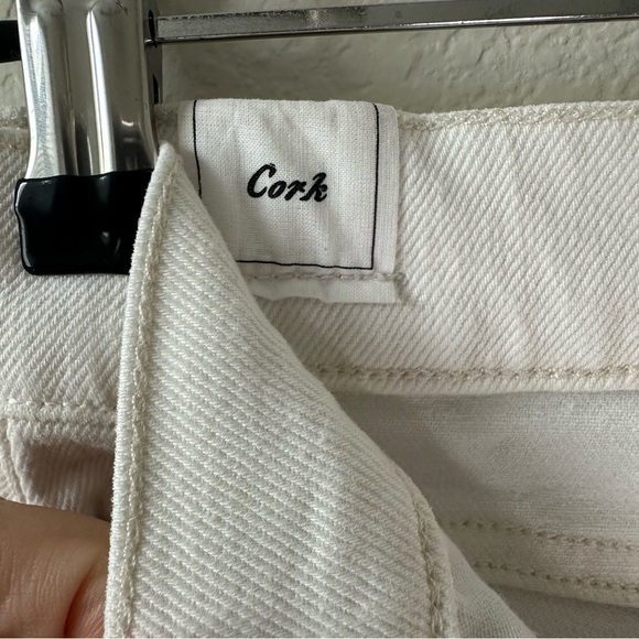 FRANK & EILEEN Cork Distressed Hem White Denim Slim Jeans SZ 26 - Picture 10 of 12